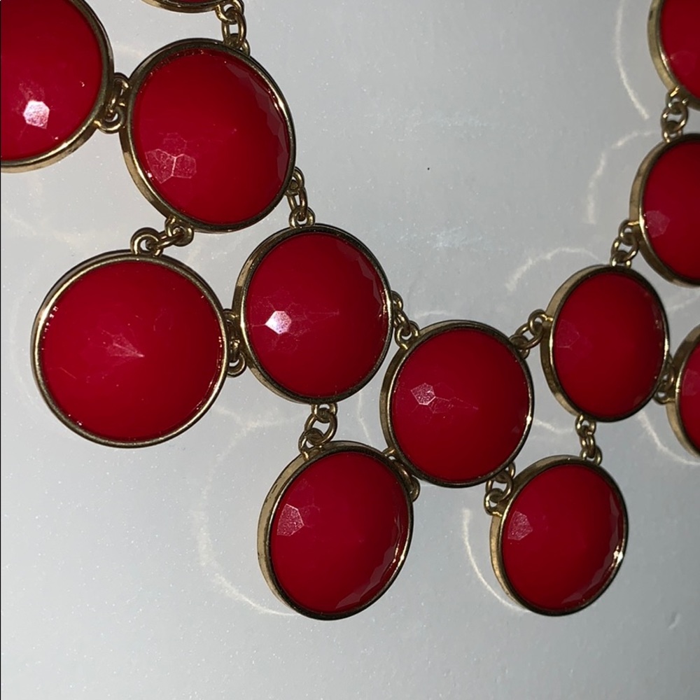 Red Rounds Necklace - Picture 3 of 4